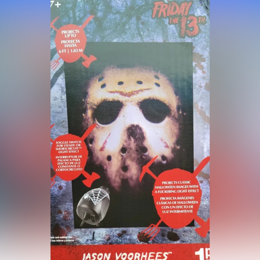 Friday the 13th Jason Voorhees Short Circuit LED Projector Silhouette Halloween